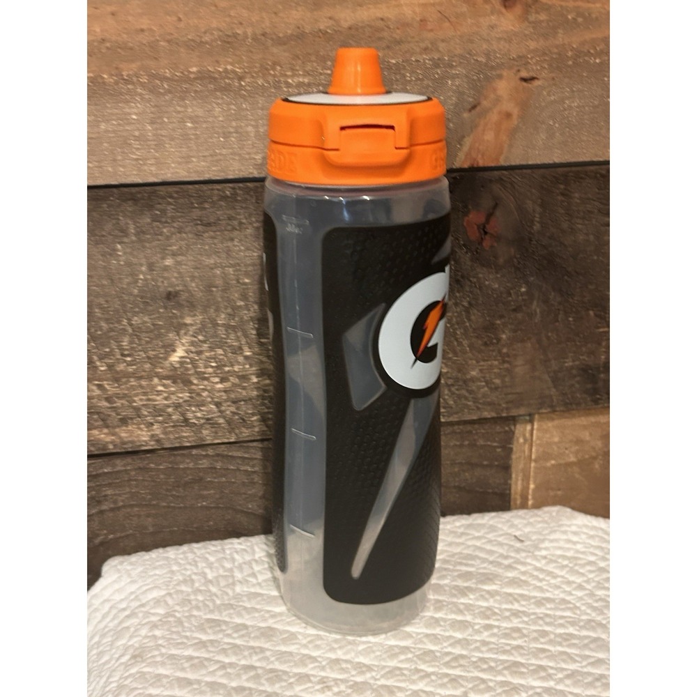 Gatorade Bottle Black GX Hydration System Non-Slip 30oz 887mL Squeeze Sports - Picture 3 of 6